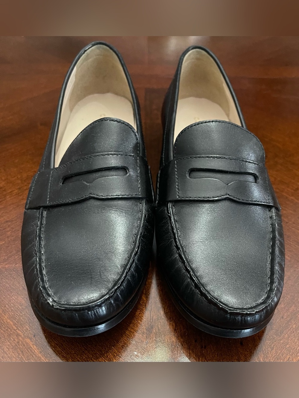 Cole Haan New & Unused Women’s Classic Black Leather Men’s Penny Loafers